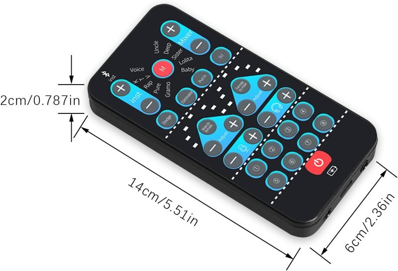 Flylin محول صوت محمول، ميكروفون يدوي لتغيير الصوت (M10) - Image 3